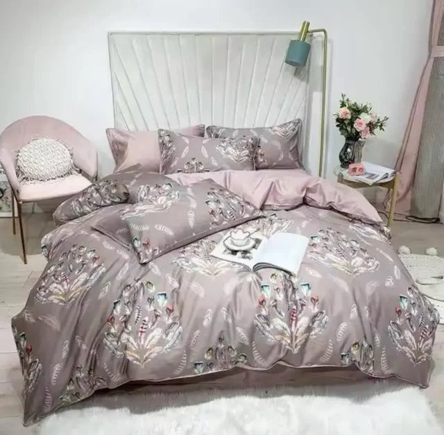 DecorBites™ Luxury Egyptian Cotton Flamingo Bedding Set - 4/6Pcs