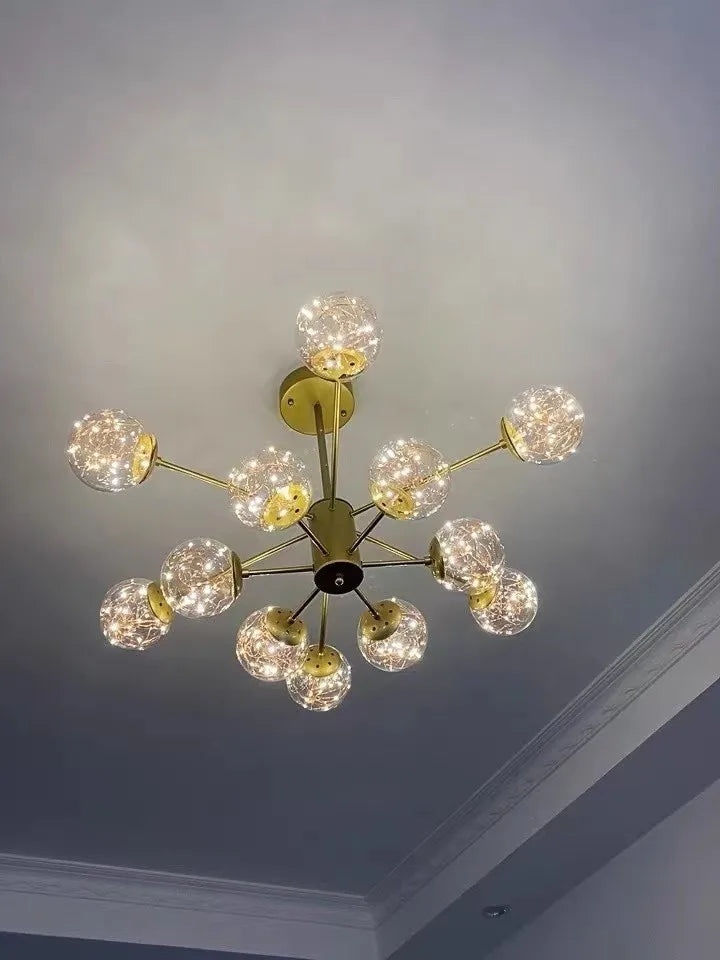 DecorBites™ Luxury Glass Ball Nordic Chandeliers - Dimmable