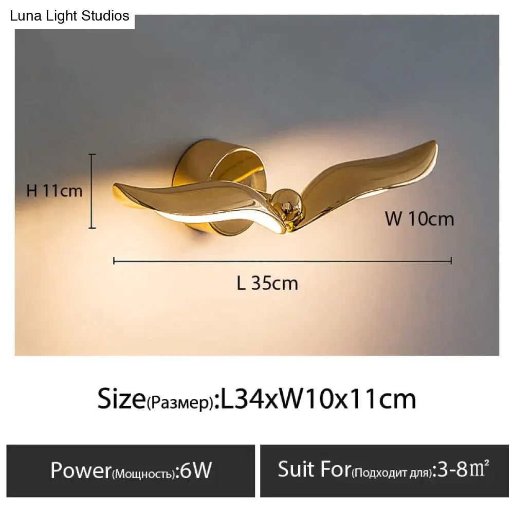 DecorBites™ Luxury minimalist creative seagull wall lamp for Bedroom Living room background wall Light