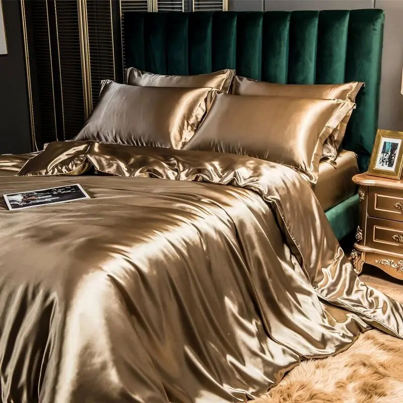 DecorBites™ Luxury Rayon Silk Bedding Set - King Size