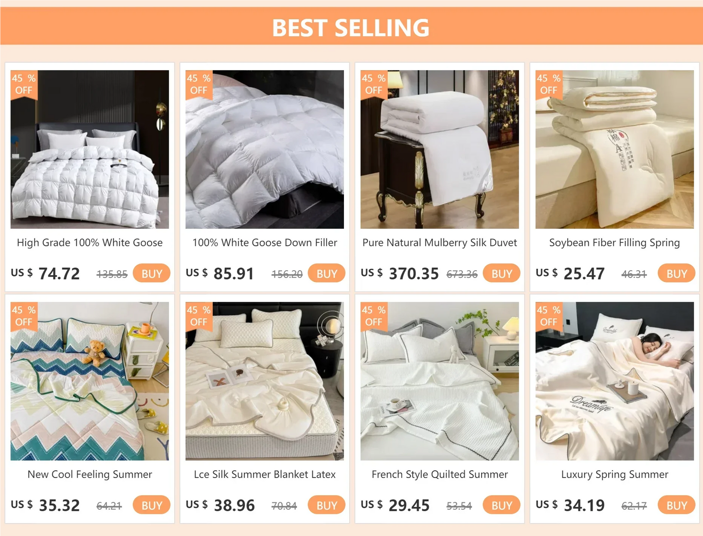 DecorBites™ Luxury Silk Bedding Set with Sheets - Queen/King Size