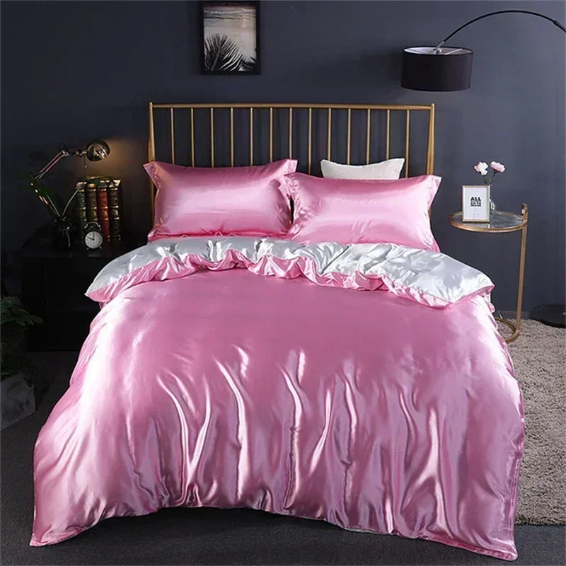 DecorBites™ Luxury Silk Bedding Set with Sheets, Queen & King Sizes
