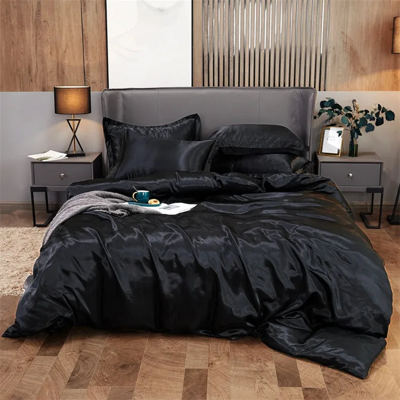DecorBites™ Luxury Solid Color Bedding Set - Twin/King/Queen