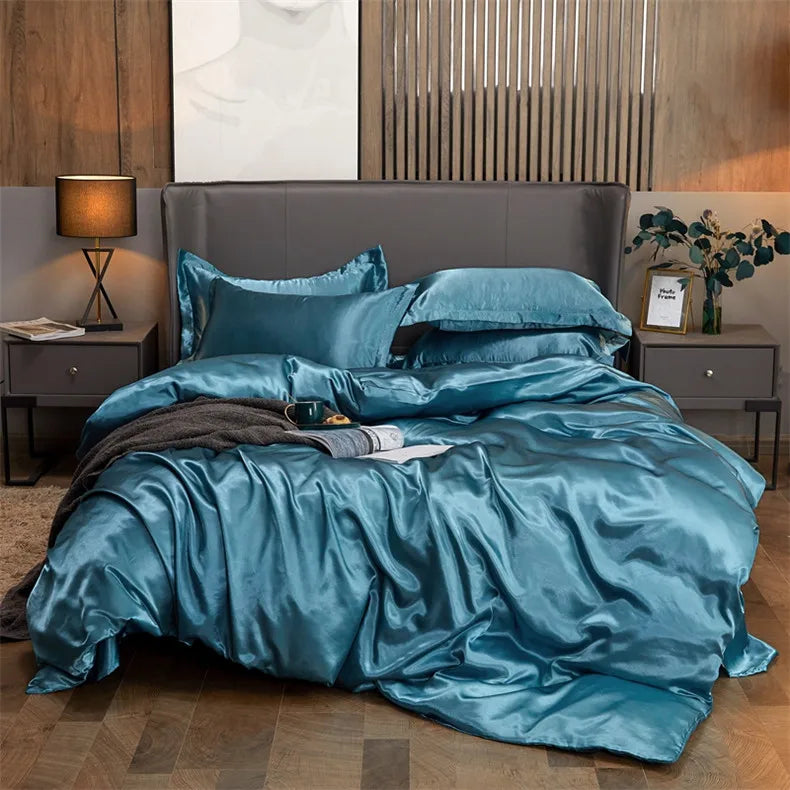 DecorBites™ Luxury Solid Color Bedding Set - Twin/King/Queen