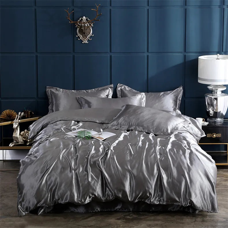 DecorBites™ Luxury Solid Color Bedding Set - Twin/Queen/King