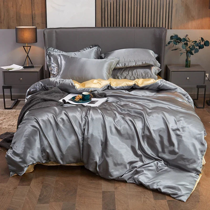 DecorBites™ Luxury Solid Color Bedding Set - Twin/Queen/King
