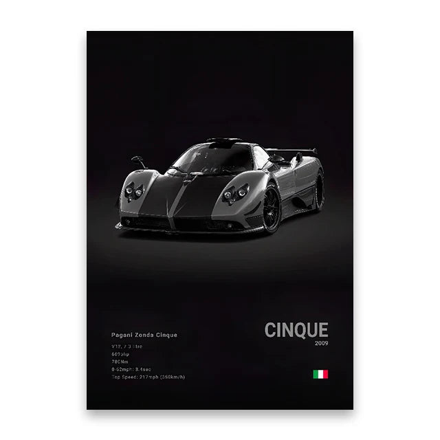 DecorBites™ Luxury Sports Car Canvas Wall Art
