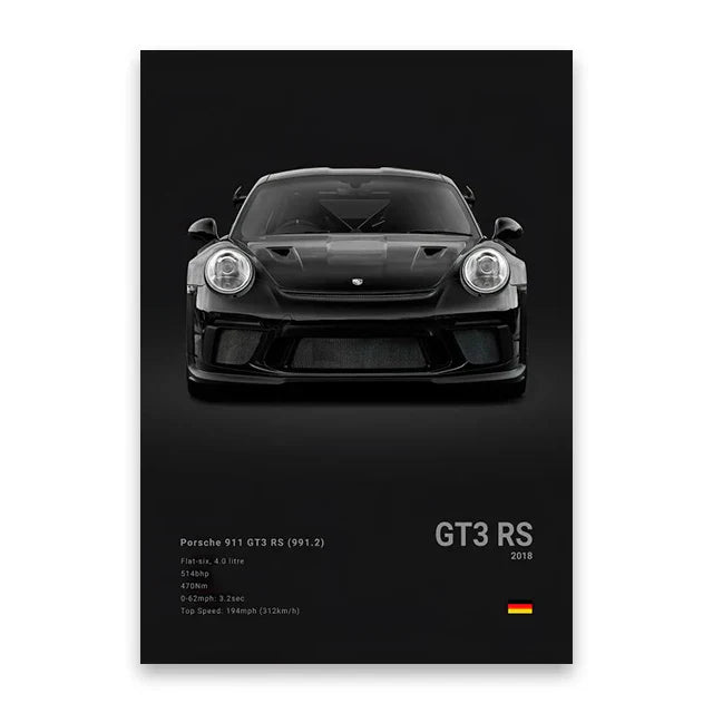 DecorBites™ Luxury Sports Car Canvas Wall Art