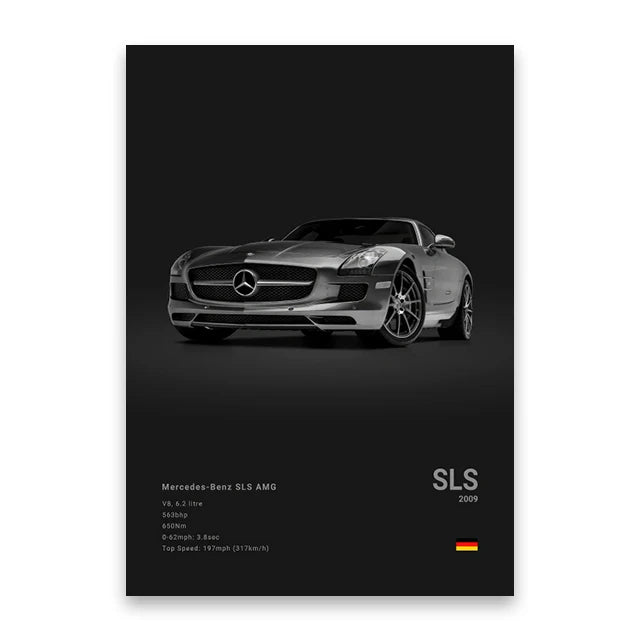 DecorBites™ Luxury Sports Car Canvas Wall Art