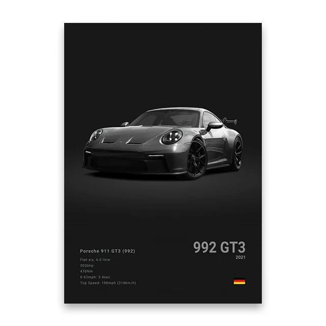 DecorBites™ Luxury Sports Car Canvas Wall Art