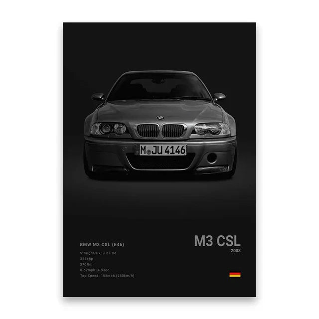 DecorBites™ Luxury Sports Car Canvas Wall Art