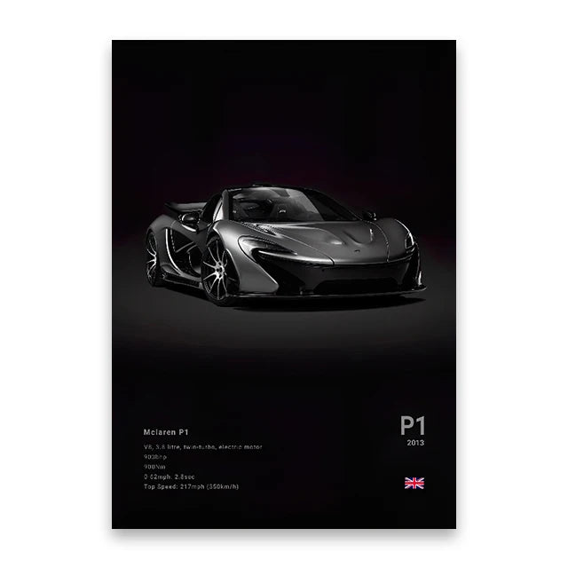 DecorBites™ Luxury Sports Car Canvas Wall Art