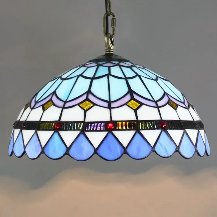 DecorBites™ Luxury Tiffany Style Stained Glass Pendant Light