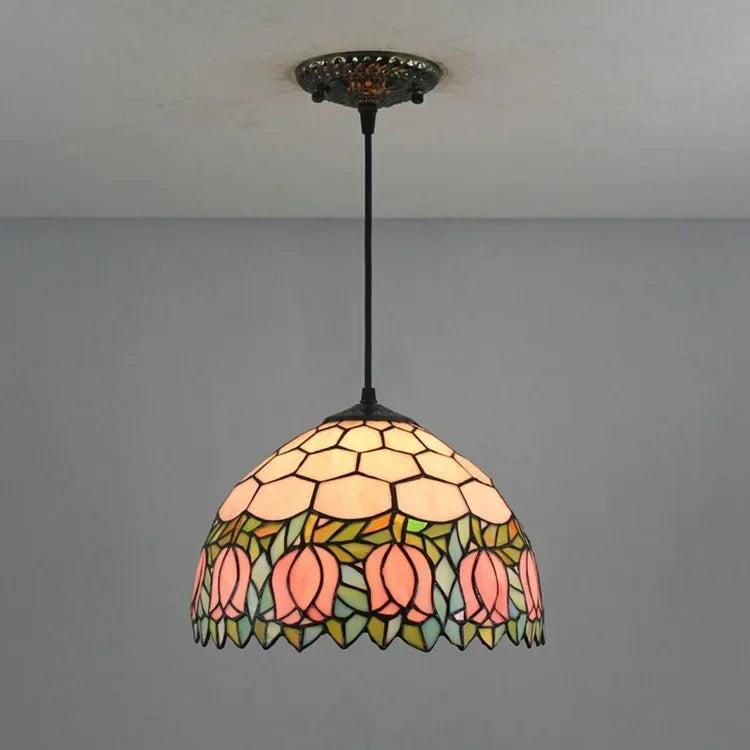 DecorBites™ Luxury Tiffany Style Stained Glass Pendant Light