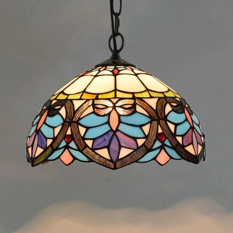 DecorBites™ Luxury Tiffany Style Stained Glass Pendant Light