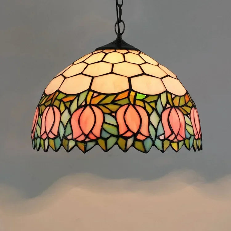 DecorBites™ Luxury Tiffany Style Stained Glass Pendant Light