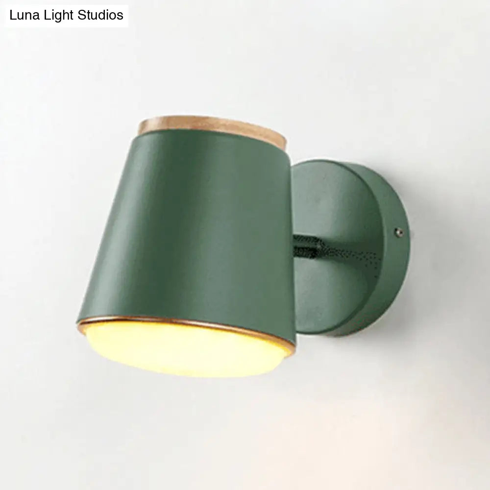 DecorBites™ Macaron Metal Tapered Wall Light in Pink/Grey/Green – Ideal for Bedroom