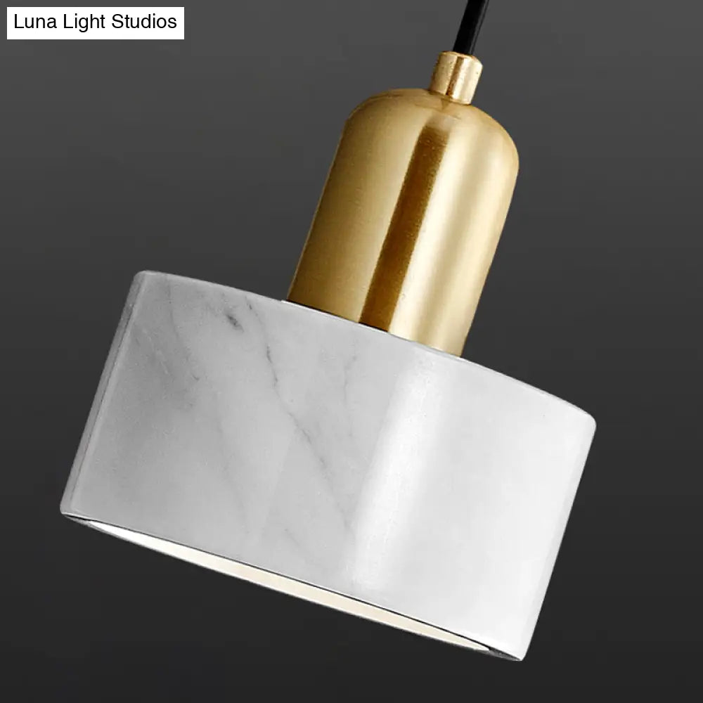DecorBites™ Marble LED Wall Light - Simplicity in Drum Shape