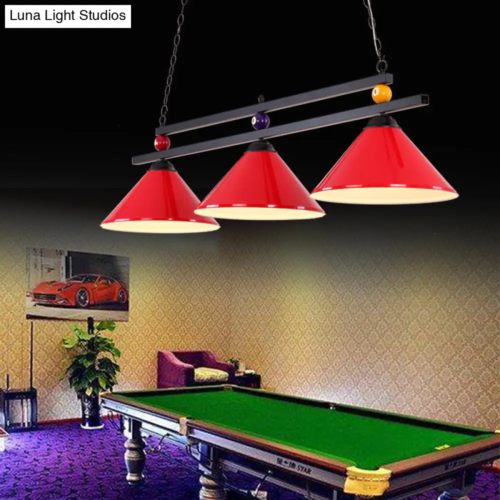 DecorBites™ Metal Hanging Island Light - Industrial Billiard Club Pendant