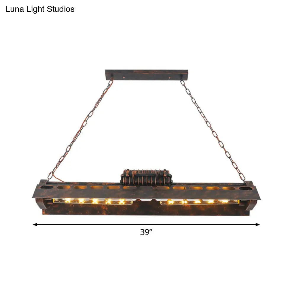 DecorBites™ Metal Island Lighting Fixture - Triangular Loft Style - 1 Head - Restaurant Billiard Lamp