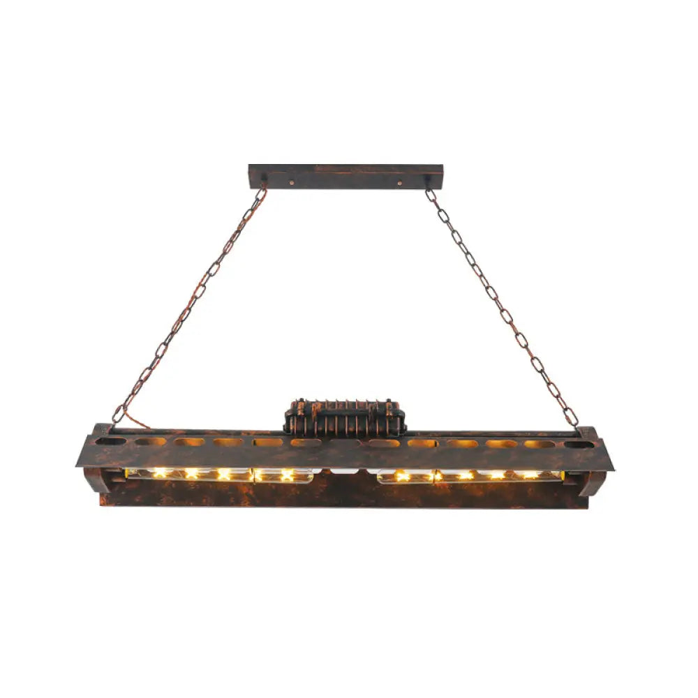 DecorBites™ Metal Island Lighting Fixture - Triangular Loft Style - 1 Head - Restaurant Billiard Lamp
