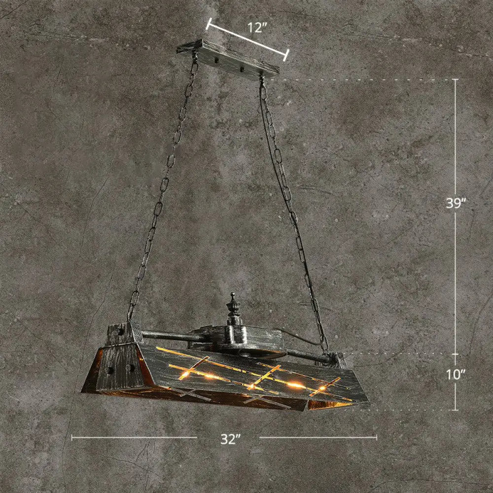 DecorBites™ Metal Shade 4-Light Prism Island Pendant for Restaurant Decor