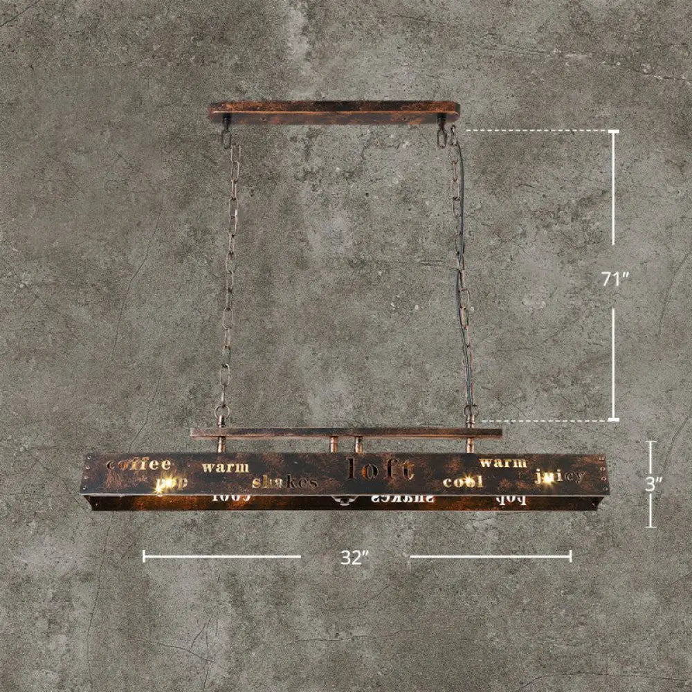 DecorBites™ Metal Shade 4-Light Prism Island Pendant for Restaurant Decor