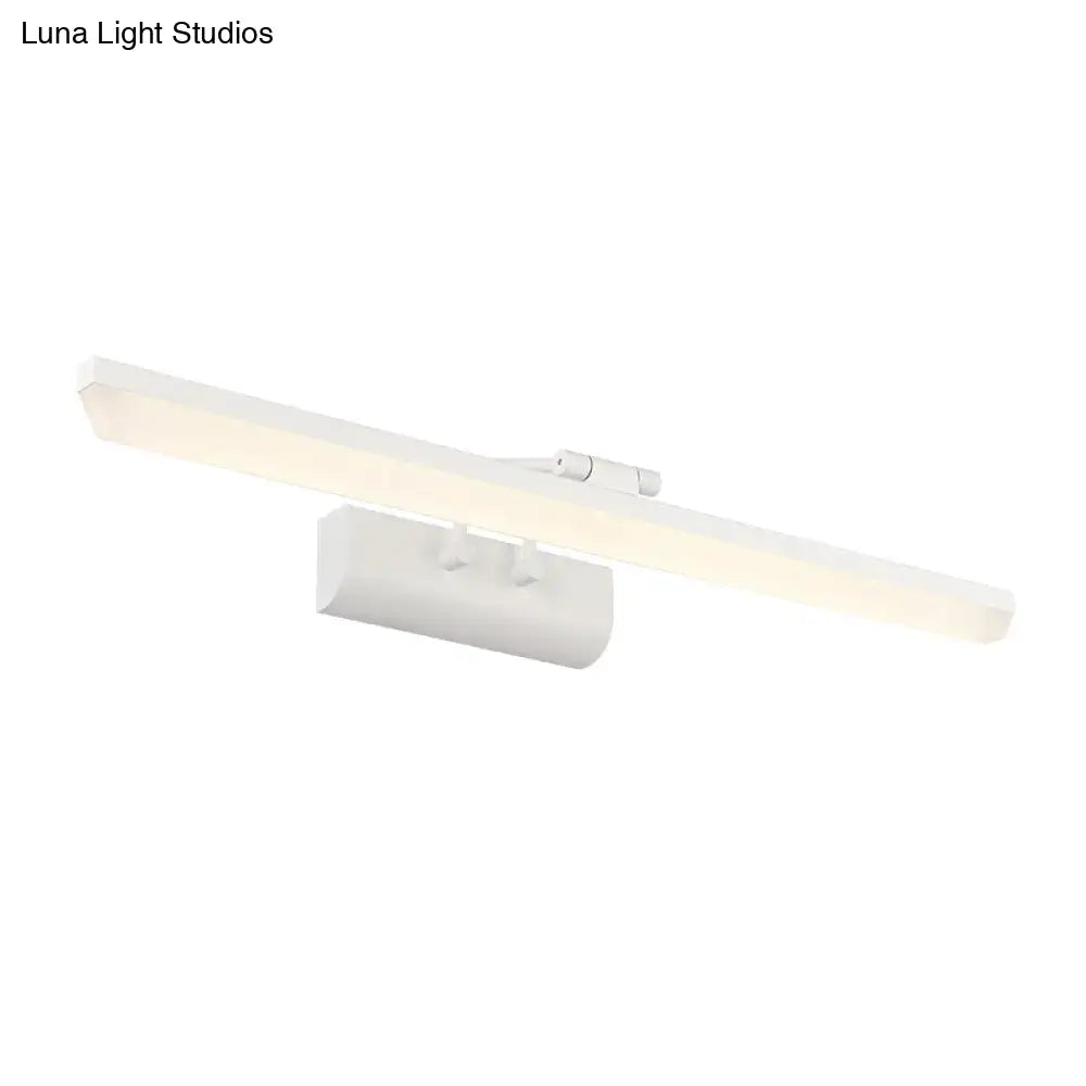DecorBites™ Metallic Cylinder Vanity Lamp - LED Wall Lighting for Bathroom - 16"/20" Long - White - Modern & Minimalist Design