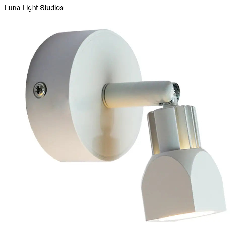 DecorBites™ Mini Aluminum LED Spotlight Wall Lamp - Contemporary Style, Black/White, with/without Switch - White/Warm Lighting