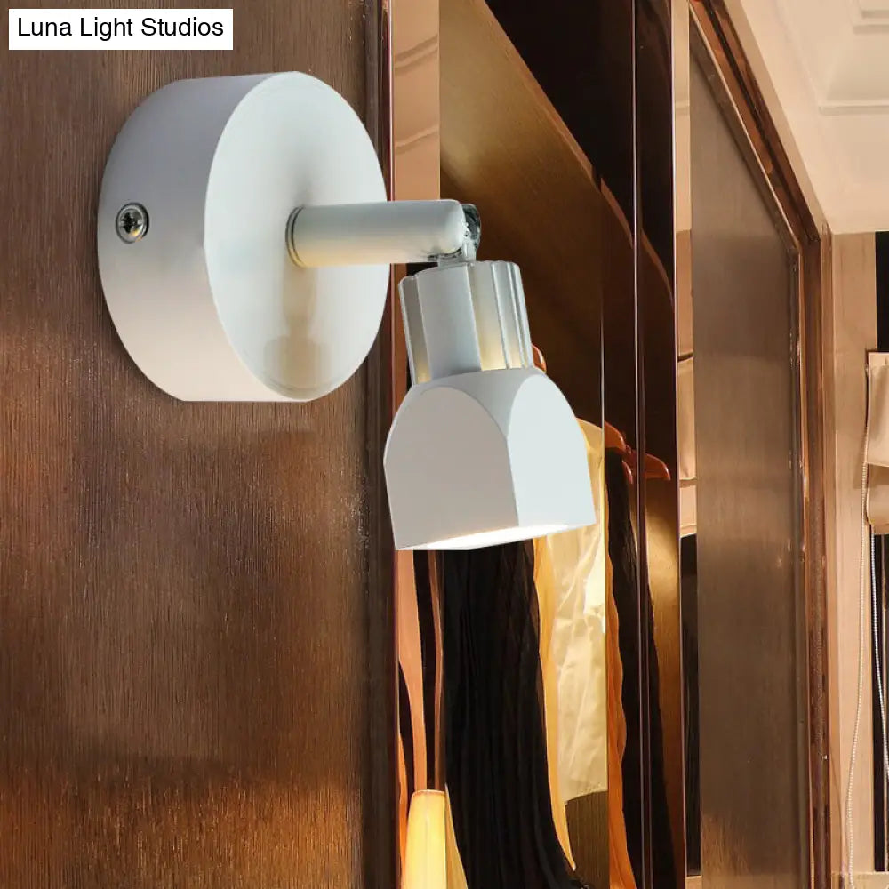 DecorBites™ Mini Aluminum LED Spotlight Wall Lamp - Contemporary Style, Black/White, with/without Switch - White/Warm Lighting