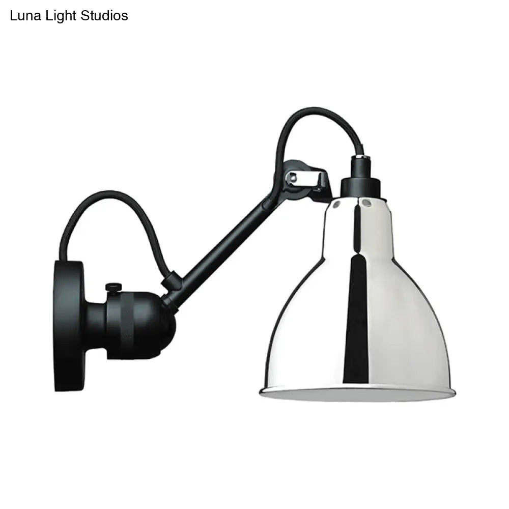 DecorBites™ Minimalist 1-Head Wall Lamp with Metal Shade - Black/White Sconce Lighting for Living Room