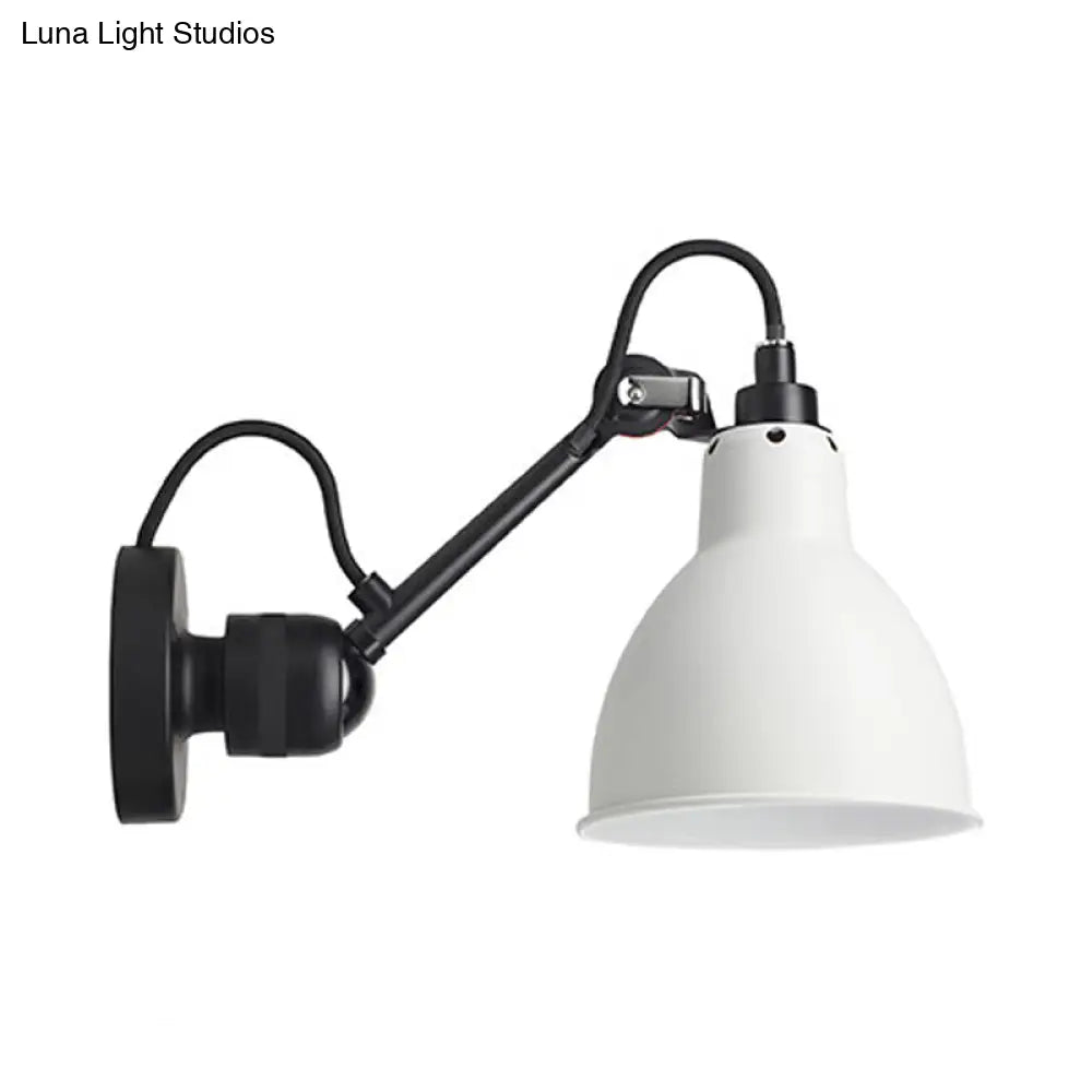 DecorBites™ Minimalist 1-Head Wall Lamp with Metal Shade - Black/White Sconce Lighting for Living Room