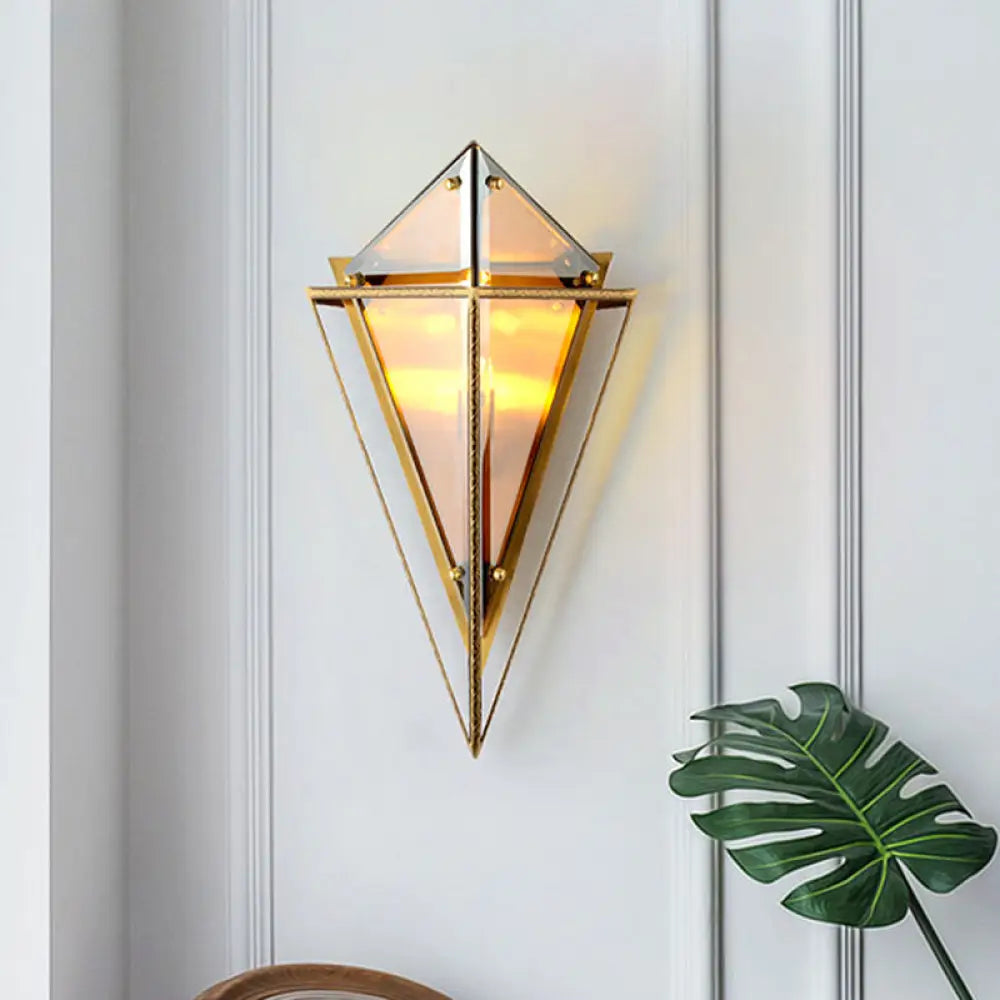 DecorBites™ Minimalist 2-Bulb Crystal Sconce in Amber/Smoke Gray for Living Room - Diamond Wall Light Fixture