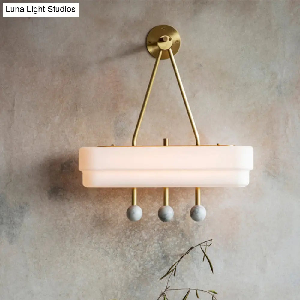 DecorBites™ Minimalist Acrylic LED Sconce Light Fixture - Rectangle Shape - White Finish - dining room, Warm/White Light