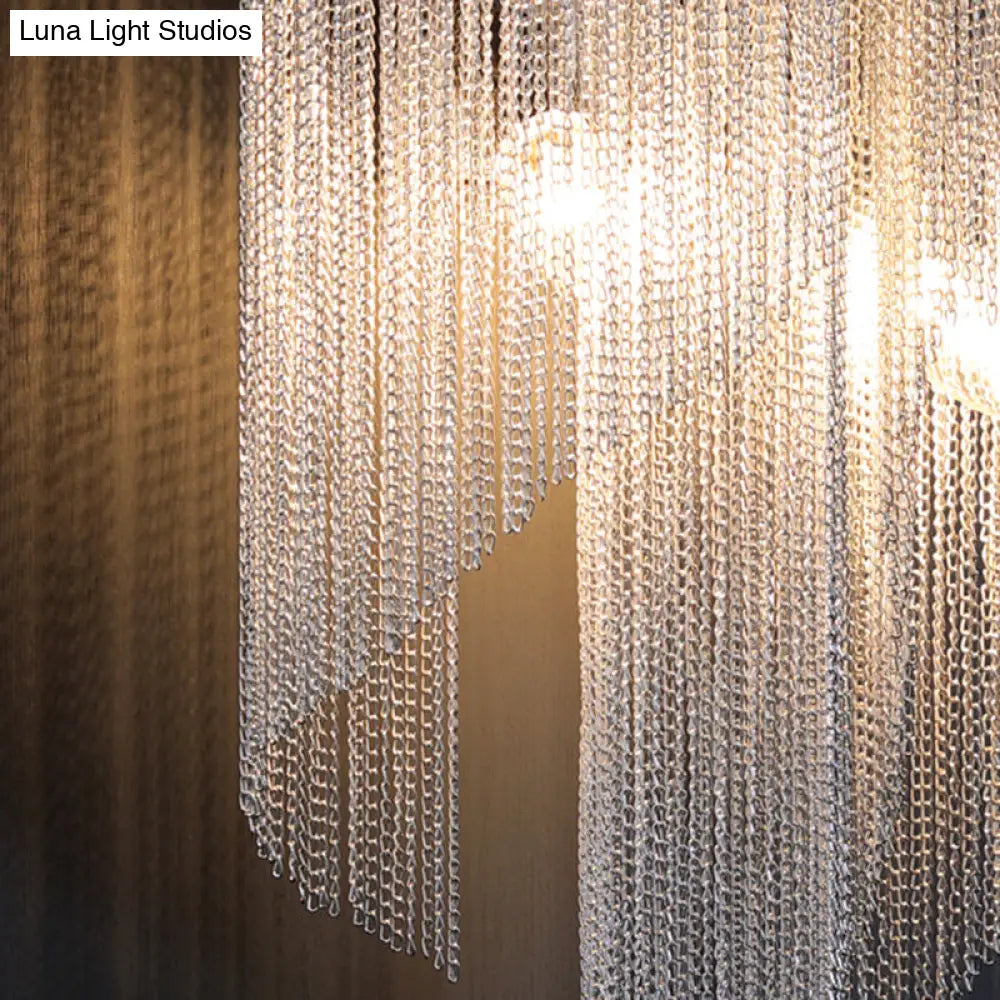 DecorBites™ Minimalist Aluminum Wall Sconce Light with 2 Silver Bulbs - Perfect Bedside Lamp