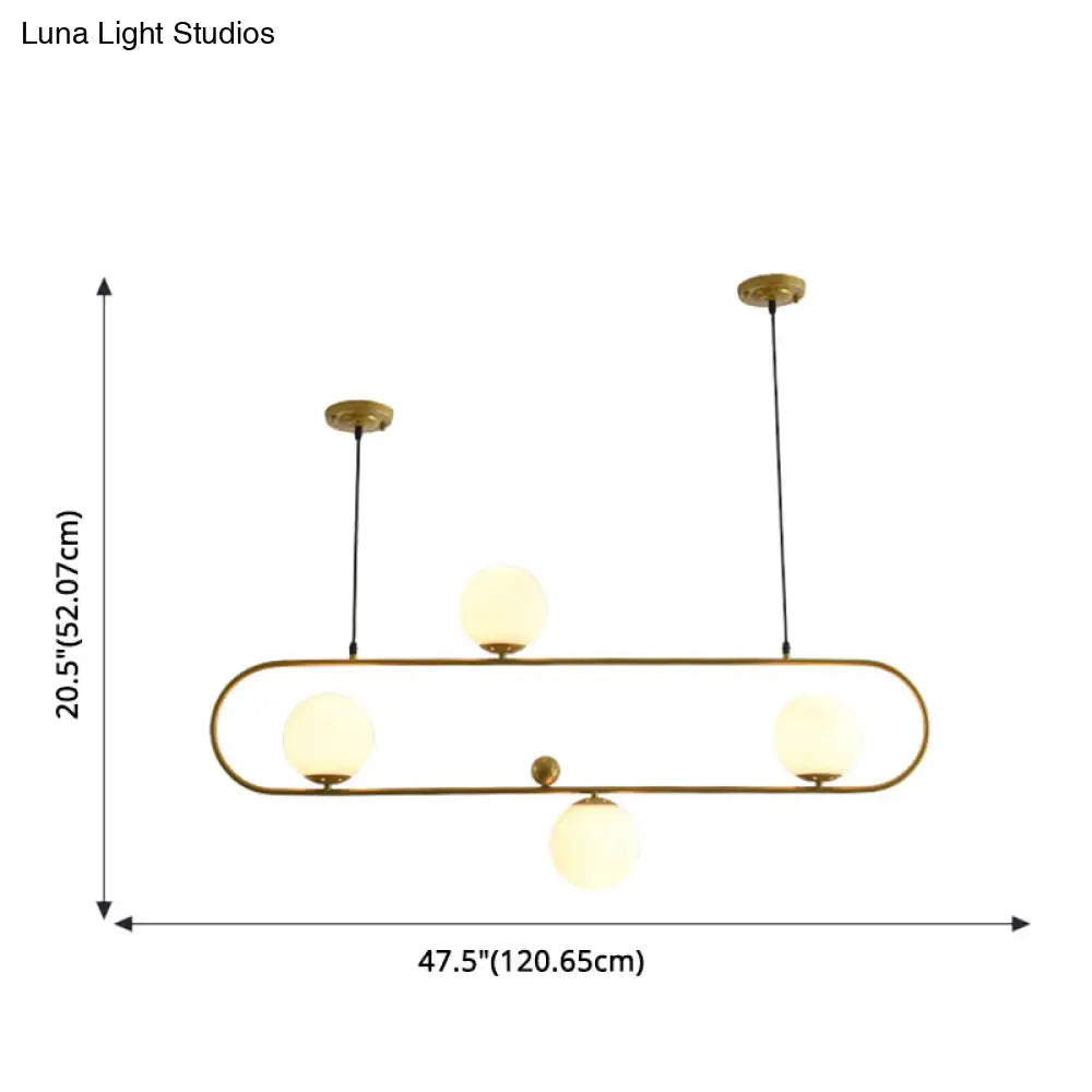 DecorBites™ Minimalist Ellipse Pendant Light: Modern Glass Globe Ceiling Fixture for Living Room Island