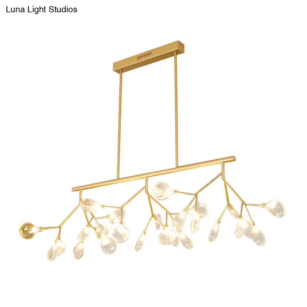DecorBites™ Minimalist Firefly Island Glass Lamp - 27-Bulb Suspended Lighting for Dining Room