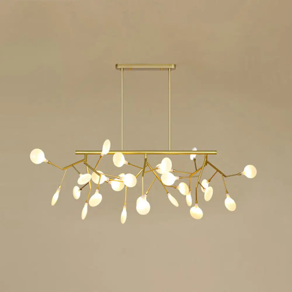 DecorBites™ Minimalist Firefly Island Glass Lamp - 27-Bulb Suspended Lighting for Dining Room