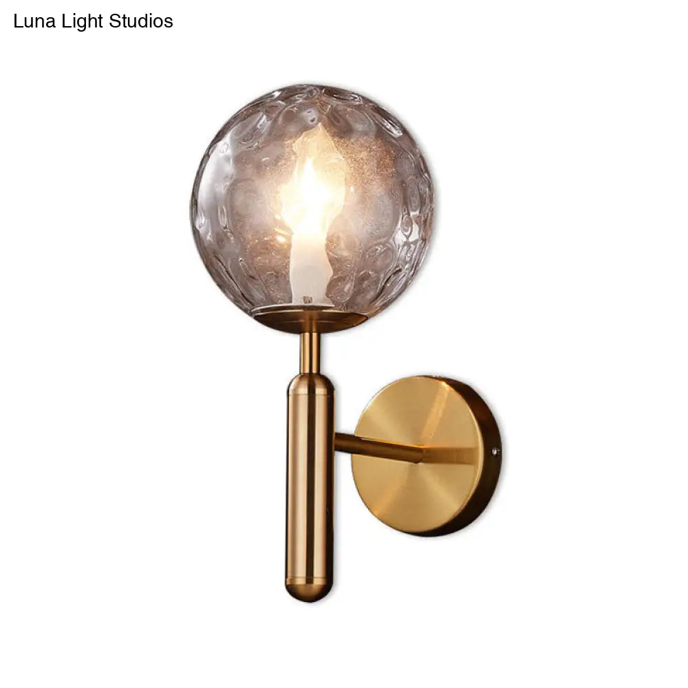 DecorBites™ Minimalist Glass Globe Wall Mount Light Fixture for Bedroom Wall Lighting