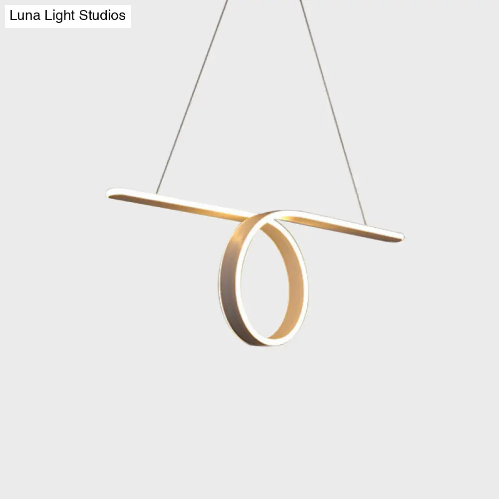 DecorBites™ Minimalist Grey LED Pendant Light with Metal Shade for Dining Room Island in Warm/White Light