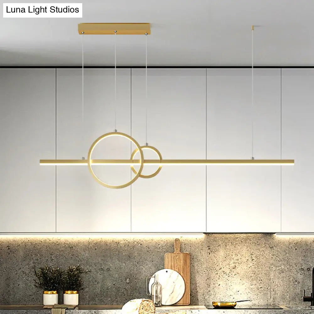 DecorBites™ Minimalist LED Ceiling Light for Kitchen Island - Linear and Ring Design