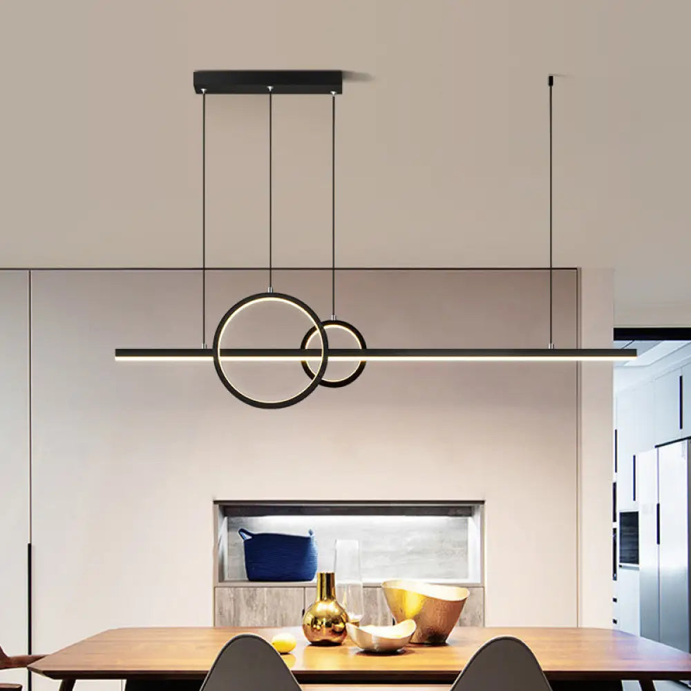 DecorBites™ Minimalist LED Ceiling Light for Kitchen Island - Linear and Ring Design