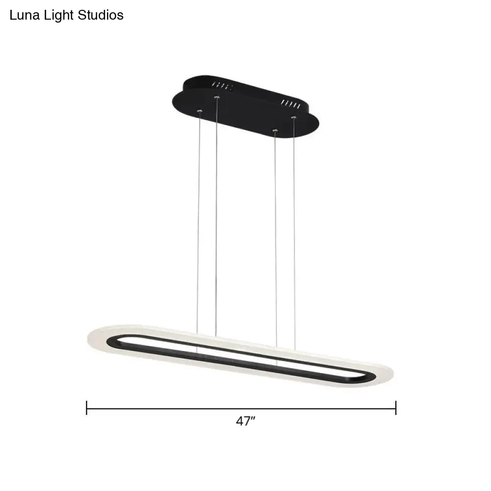 DecorBites™ Minimalist LED Island Light Fixture - Acrylic Oblong Design