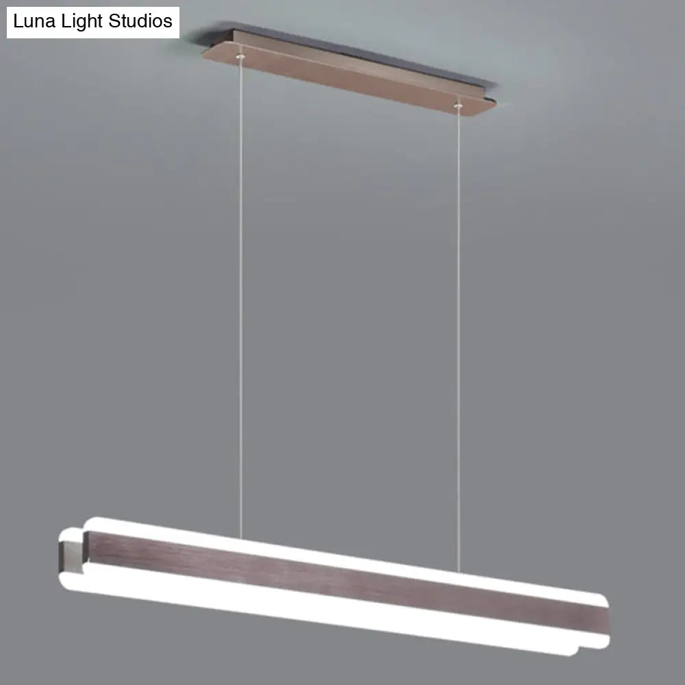 DecorBites™ Minimalist LED Island Pendant - Linear Acrylic Hanging Light for Dining Room