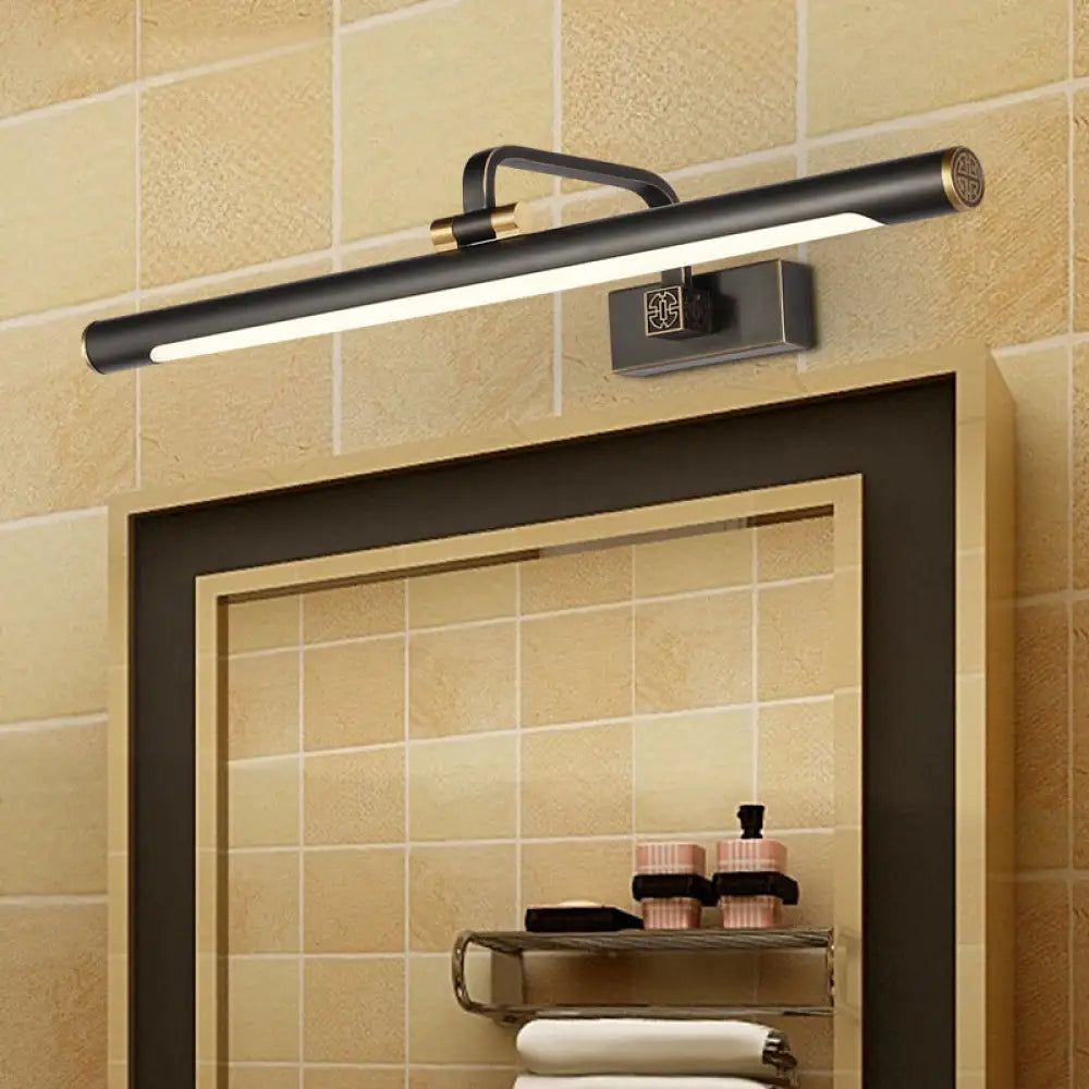 DecorBites™ Minimalist LED Metallic Wall Light for Bathroom Vanity Mirror - Black Tubular Design