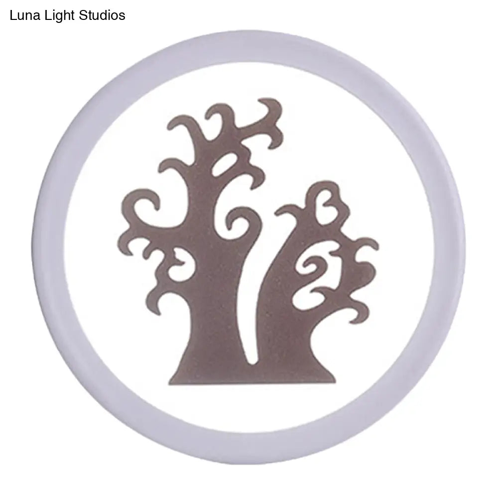 DecorBites™ Minimalist LED Mural Wall Lamp in Acrylic, White, and Coffee Tones
