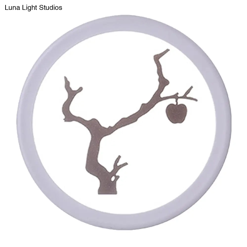 DecorBites™ Minimalist LED Mural Wall Lamp in Acrylic, White, and Coffee Tones
