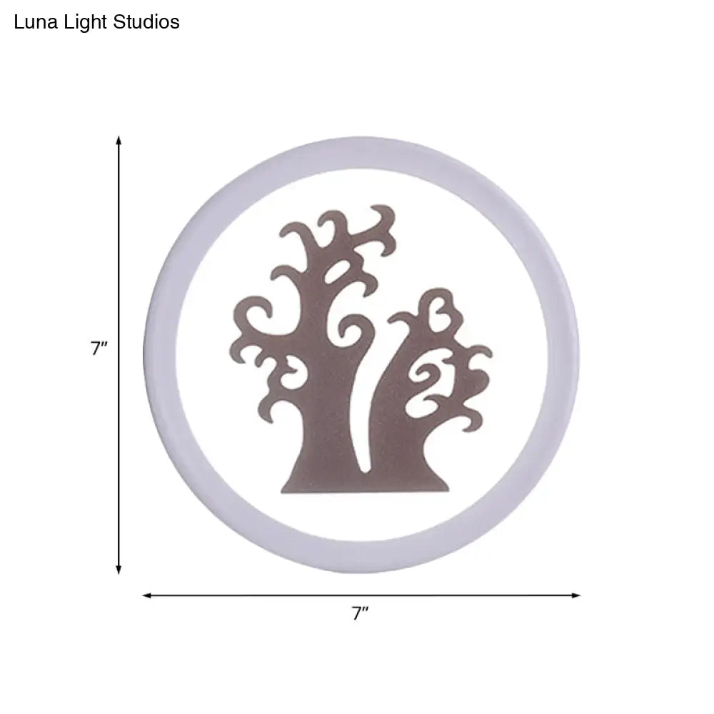 DecorBites™ Minimalist LED Mural Wall Lamp in Acrylic, White, and Coffee Tones