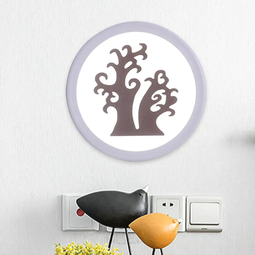 DecorBites™ Minimalist LED Mural Wall Lamp in Acrylic, White, and Coffee Tones