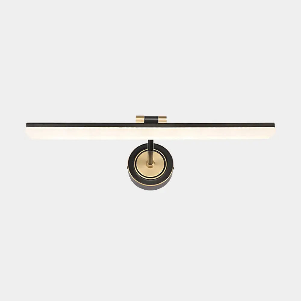 DecorBites™ Minimalist LED Vanity Light for Bathroom Walls - Swing Arm Bath Bar with Acrylic Shade